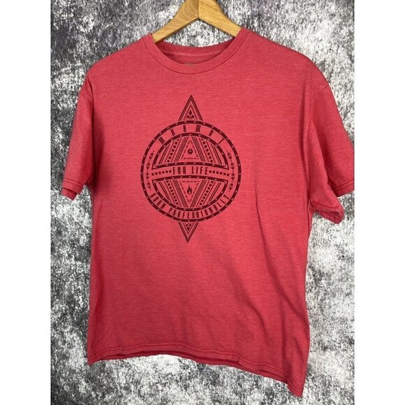 Marmot For Life Born Professionally Heathered Red Tribal T Shirt Men's Large - Picture 8 of 9